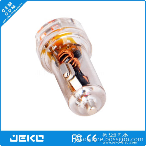 Clear plastic QC 3.0 car charger transparent car charger visiable quality